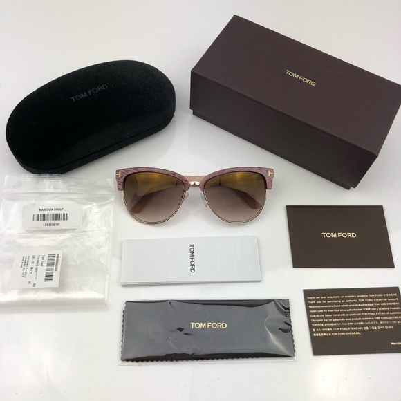 New TOM FORD Fany Brown Cat Eye Sunglasses - Picture 2 of 16